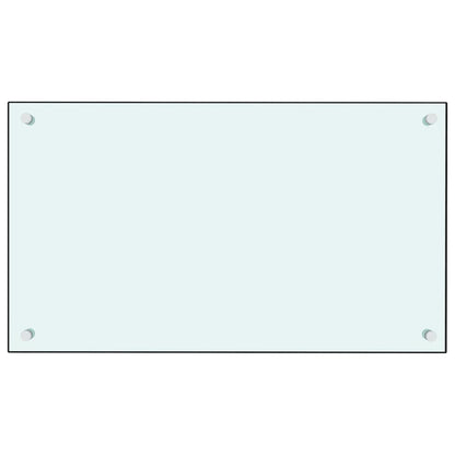 vidaXL Dosserets de cuisine 2 pcs blanc 70x50 cm verre trempé
