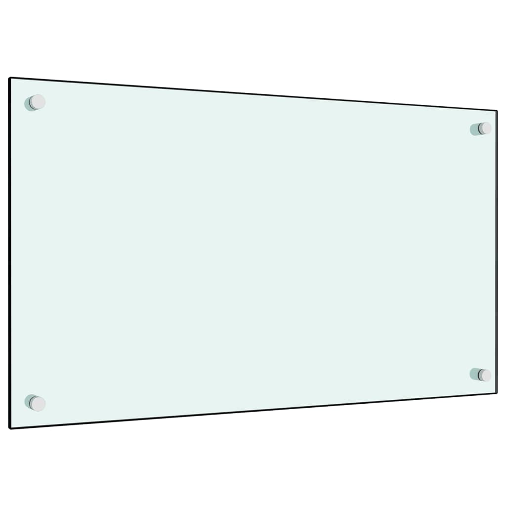 vidaXL Dosserets de cuisine 2 pcs blanc 70x50 cm verre trempé