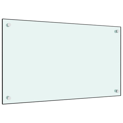 vidaXL Dosserets de cuisine 2 pcs blanc 70x50 cm verre trempé