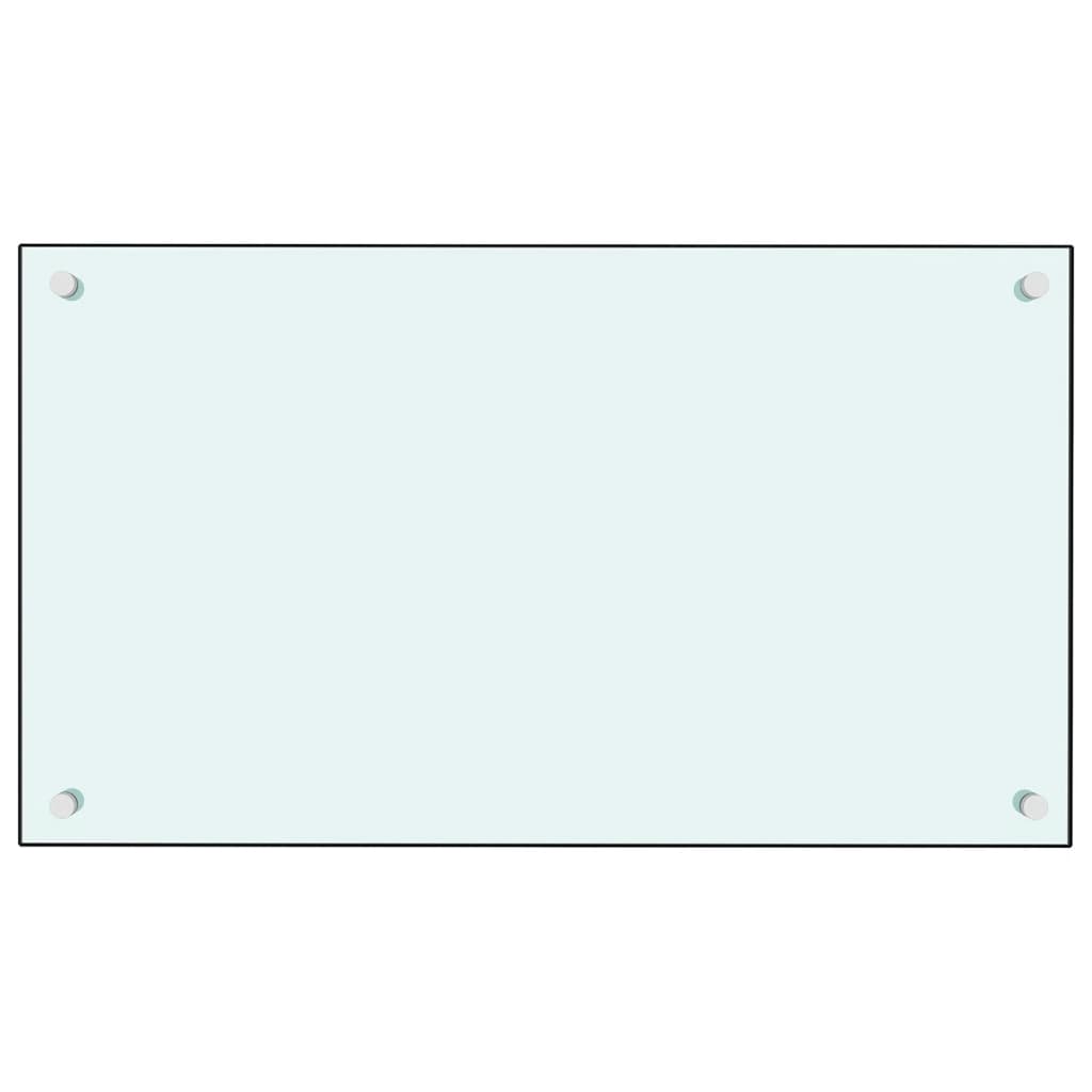 vidaXL Dosserets de cuisine 2 pcs blanc 70x60 cm verre trempé