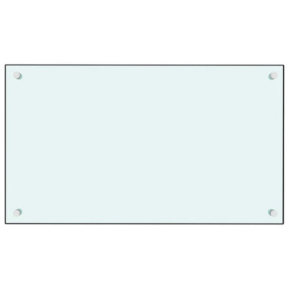 vidaXL Dosserets de cuisine 2 pcs blanc 70x60 cm verre trempé