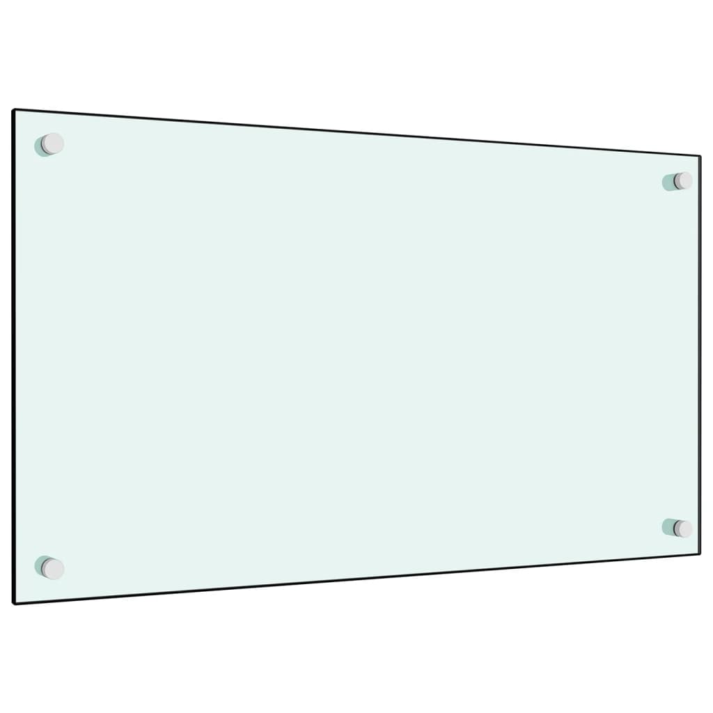 vidaXL Dosserets de cuisine 2 pcs blanc 70x60 cm verre trempé
