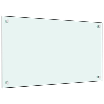 vidaXL Dosserets de cuisine 2 pcs blanc 70x60 cm verre trempé