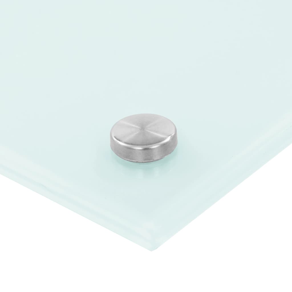 vidaXL Dosserets de cuisine 2 pcs blanc 70x60 cm verre trempé