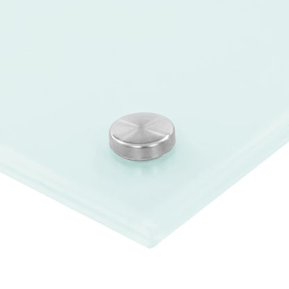 vidaXL Dosserets de cuisine 2 pcs blanc 70x60 cm verre trempé