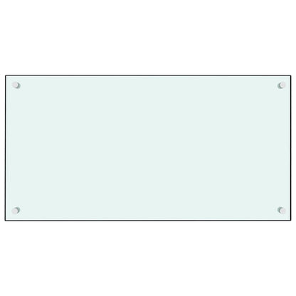 vidaXL Dosserets de cuisine 2 pcs blanc 80x60 cm verre trempé
