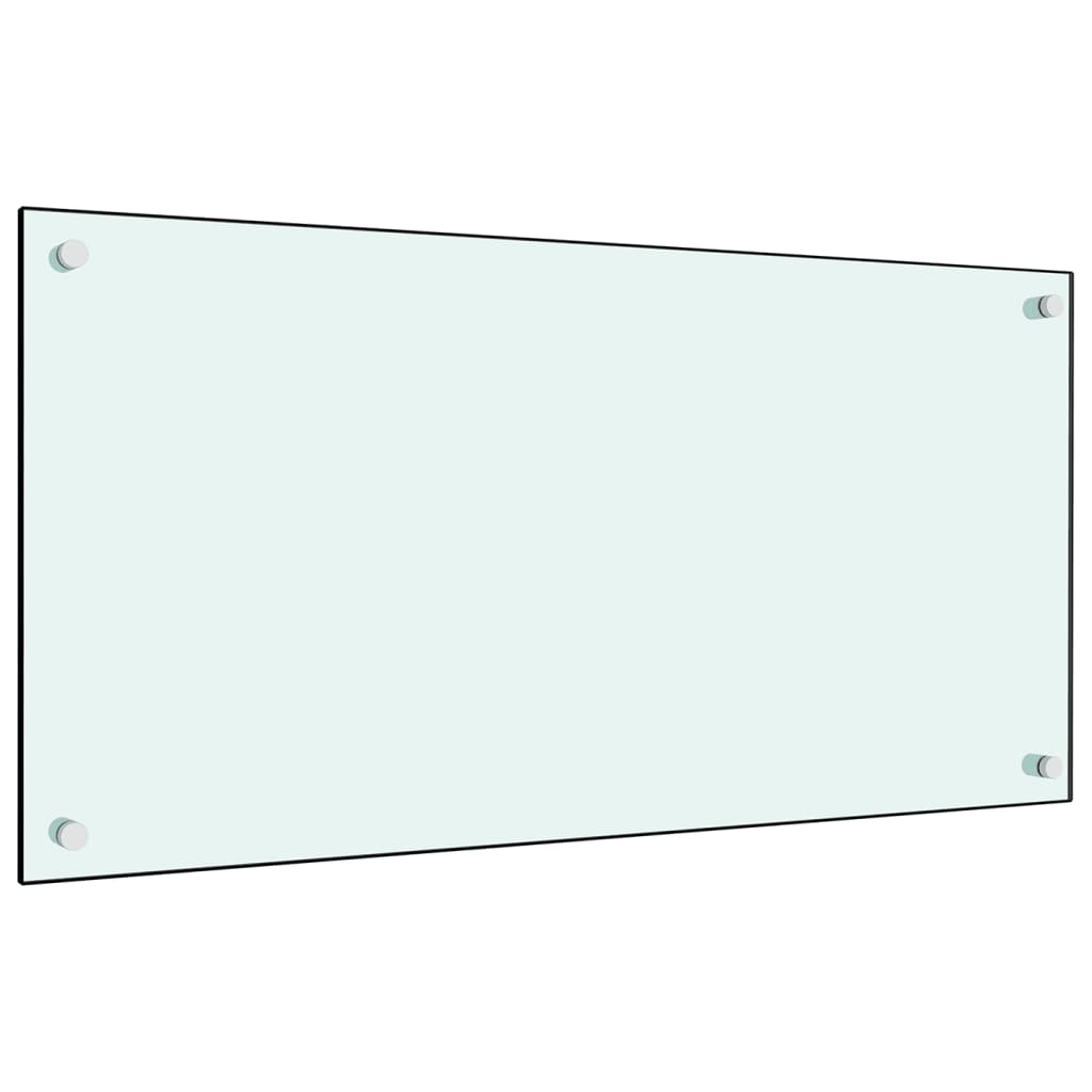vidaXL Dosserets de cuisine 2 pcs blanc 80x60 cm verre trempé