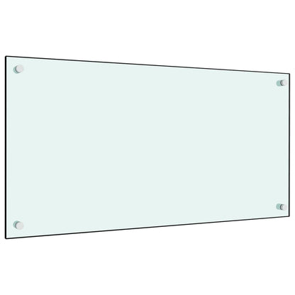 vidaXL Dosserets de cuisine 2 pcs blanc 80x60 cm verre trempé