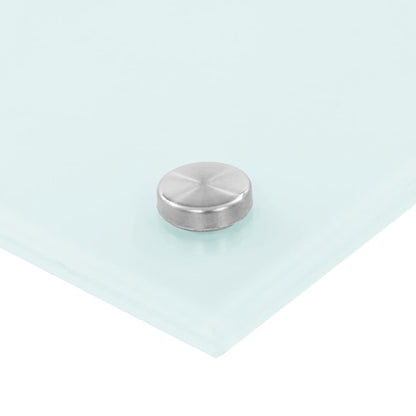 vidaXL Dosserets de cuisine 2 pcs blanc 80x60 cm verre trempé
