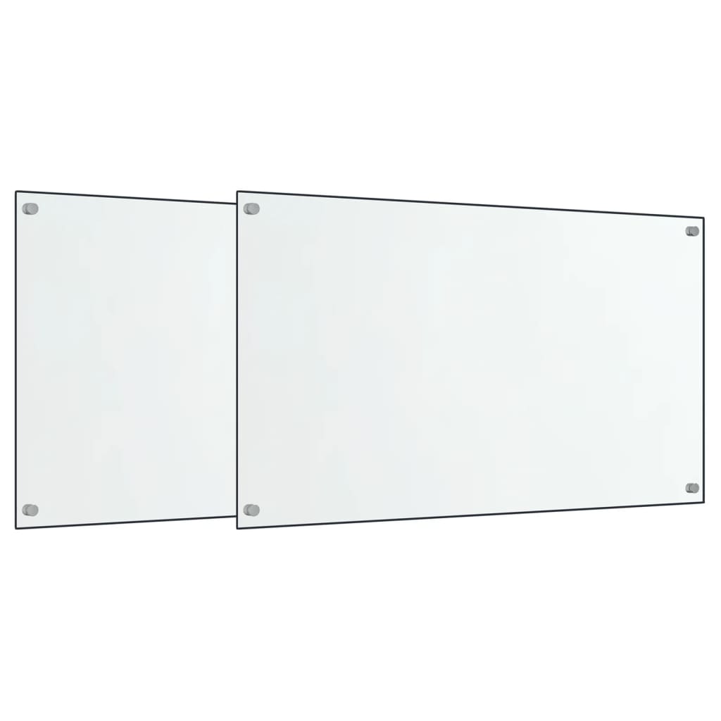 vidaXL Dosserets de cuisine 2 pcs transparent 70x40 cm verre trempé