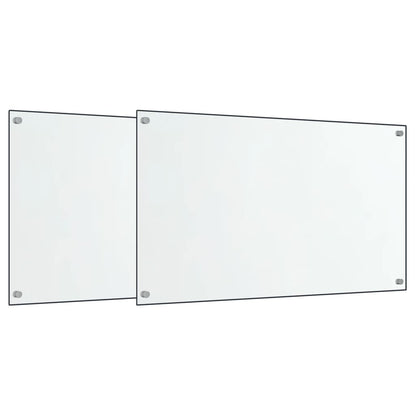 vidaXL Dosserets de cuisine 2 pcs transparent 70x40 cm verre trempé
