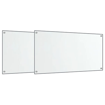 vidaXL Dosserets de cuisine 2 pcs transparent 80x40 cm verre trempé