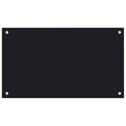 vidaXL Dosserets de cuisine 2 pcs noir 70x40 cm verre trempé