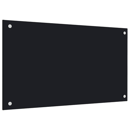 vidaXL Dosserets de cuisine 2 pcs noir 70x40 cm verre trempé