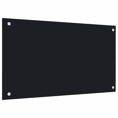 vidaXL Dosserets de cuisine 2 pcs noir 70x60 cm verre trempé