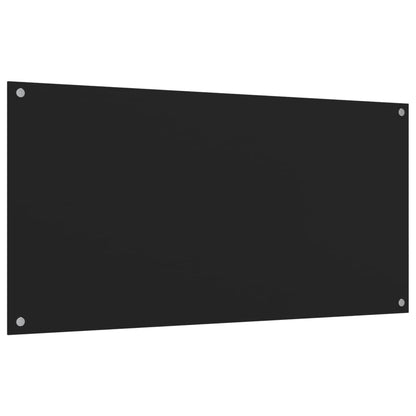 vidaXL Dosserets de cuisine 2 pcs noir 80x40 cm verre trempé