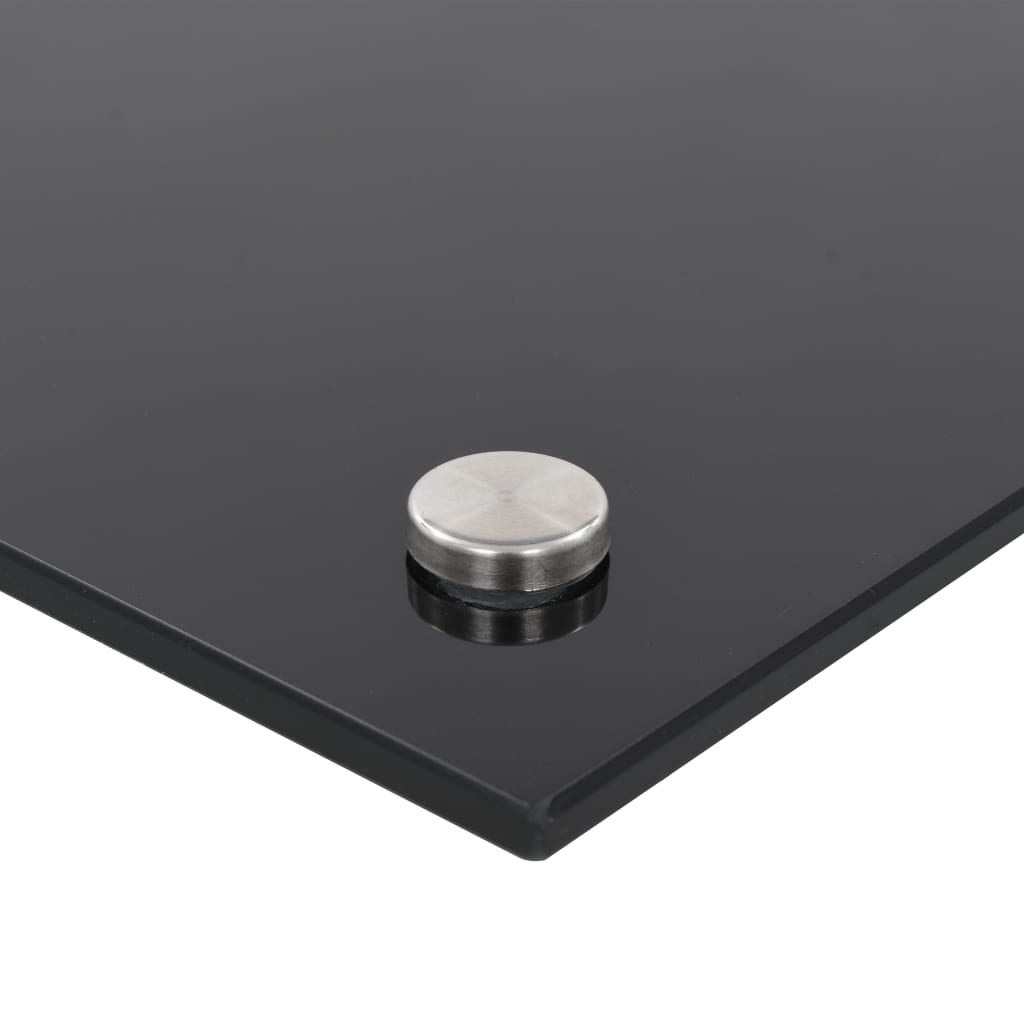 vidaXL Dosserets de cuisine 2 pcs noir 80x40 cm verre trempé