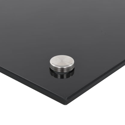 vidaXL Dosserets de cuisine 2 pcs noir 80x40 cm verre trempé