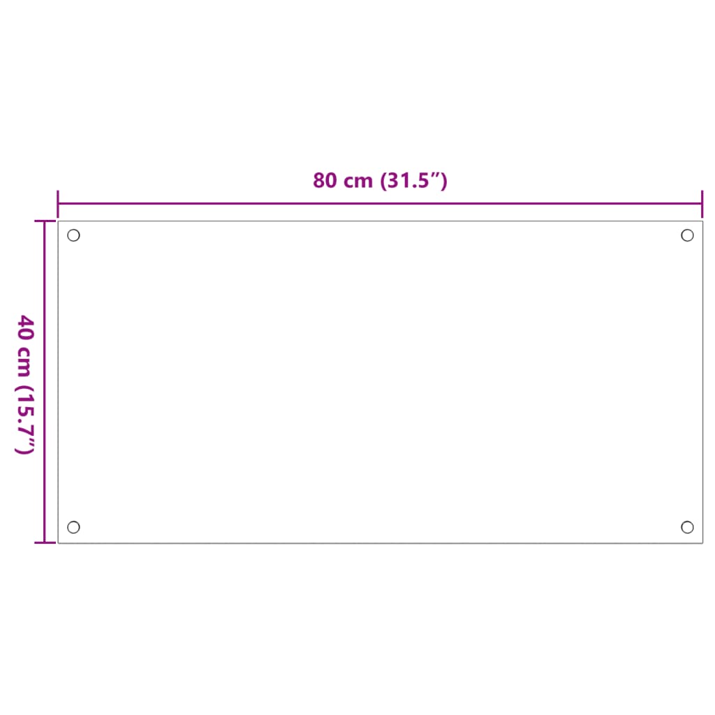 vidaXL Dosserets de cuisine 2 pcs noir 80x40 cm verre trempé