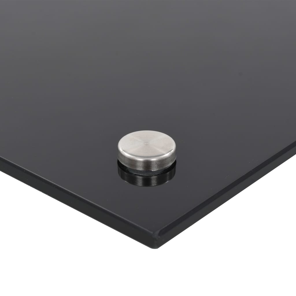 vidaXL Dosserets de cuisine 2 pcs noir 80x50 cm verre trempé