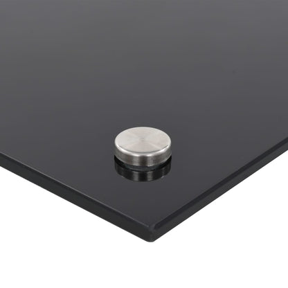 vidaXL Dosserets de cuisine 2 pcs noir 80x50 cm verre trempé