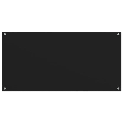 vidaXL Dosserets de cuisine 2 pcs noir 80x60 cm verre trempé