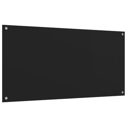 vidaXL Dosserets de cuisine 2 pcs noir 80x60 cm verre trempé