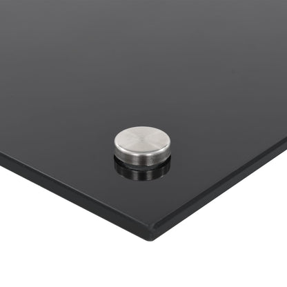 vidaXL Dosserets de cuisine 2 pcs noir 80x60 cm verre trempé