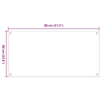 vidaXL Dosserets de cuisine 2 pcs noir 80x60 cm verre trempé