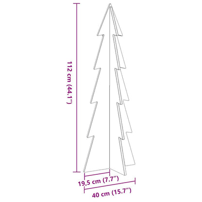 vidaXL Arbre de Noël en bois pour décoration 112 cm bois de pin massif