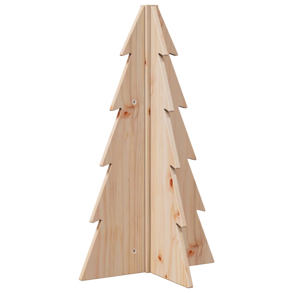 vidaXL Arbre de Noël en bois pour décoration 69,5cm bois massif de pin