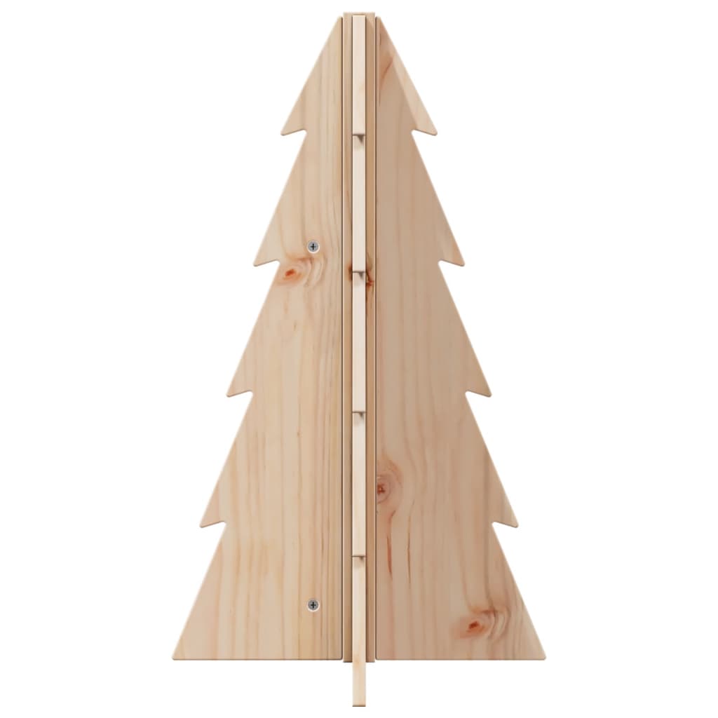 vidaXL Arbre de Noël en bois pour décoration 69,5cm bois massif de pin