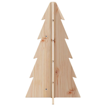 vidaXL Arbre de Noël en bois pour décoration 69,5cm bois massif de pin