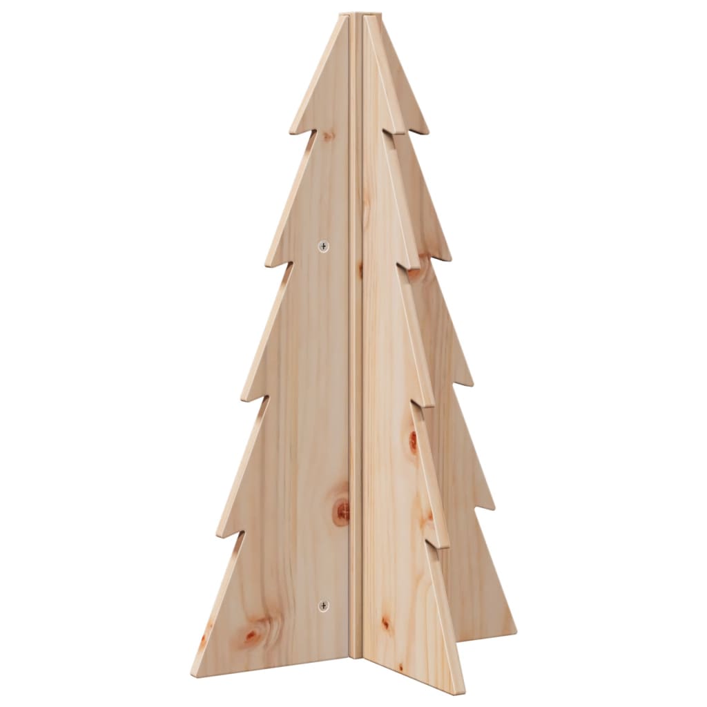 vidaXL Arbre de Noël en bois pour décoration 69,5cm bois massif de pin