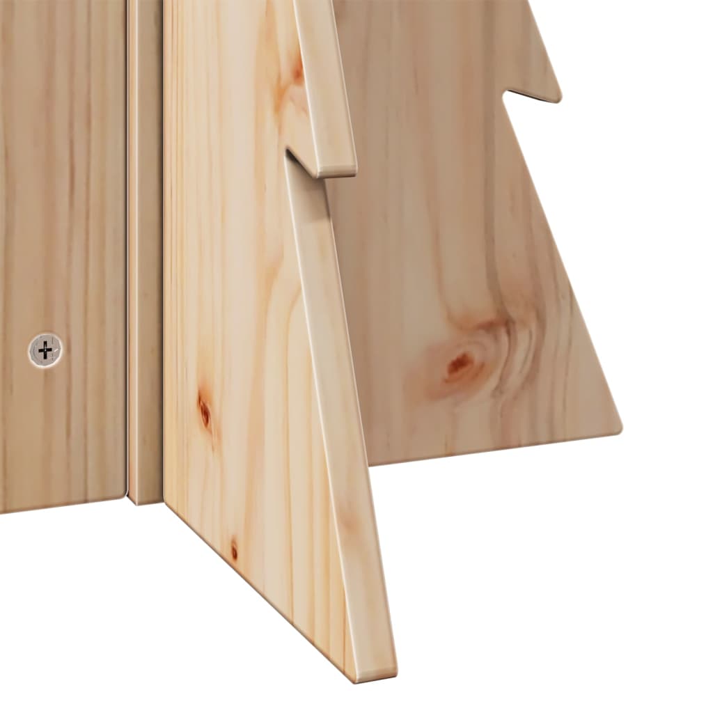 vidaXL Arbre de Noël en bois pour décoration 69,5cm bois massif de pin