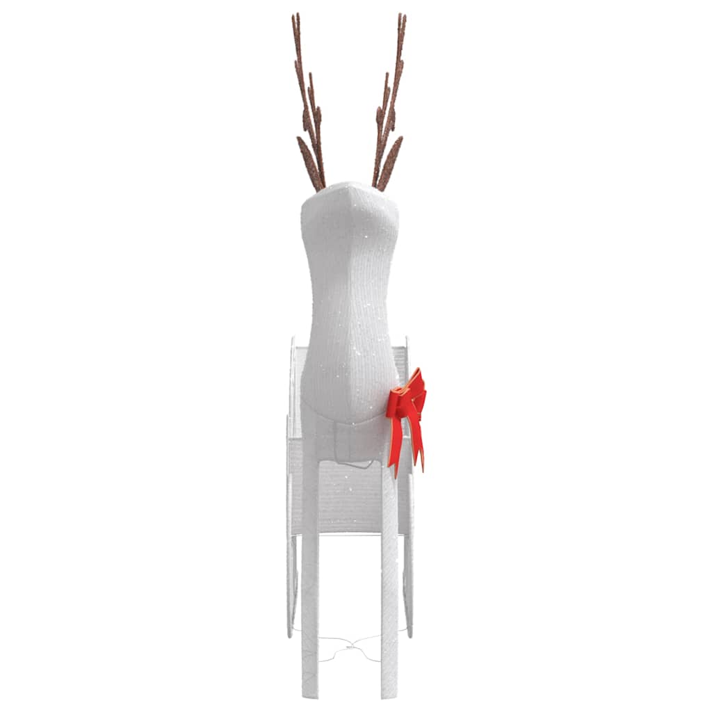 vidaXL Décoration de Noël renne et traîneau 100 LED blanc froid