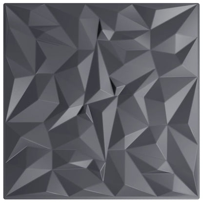 vidaXL Panneaux muraux 12 pcs gris 50x50 cm XPS 3 m² améthyste