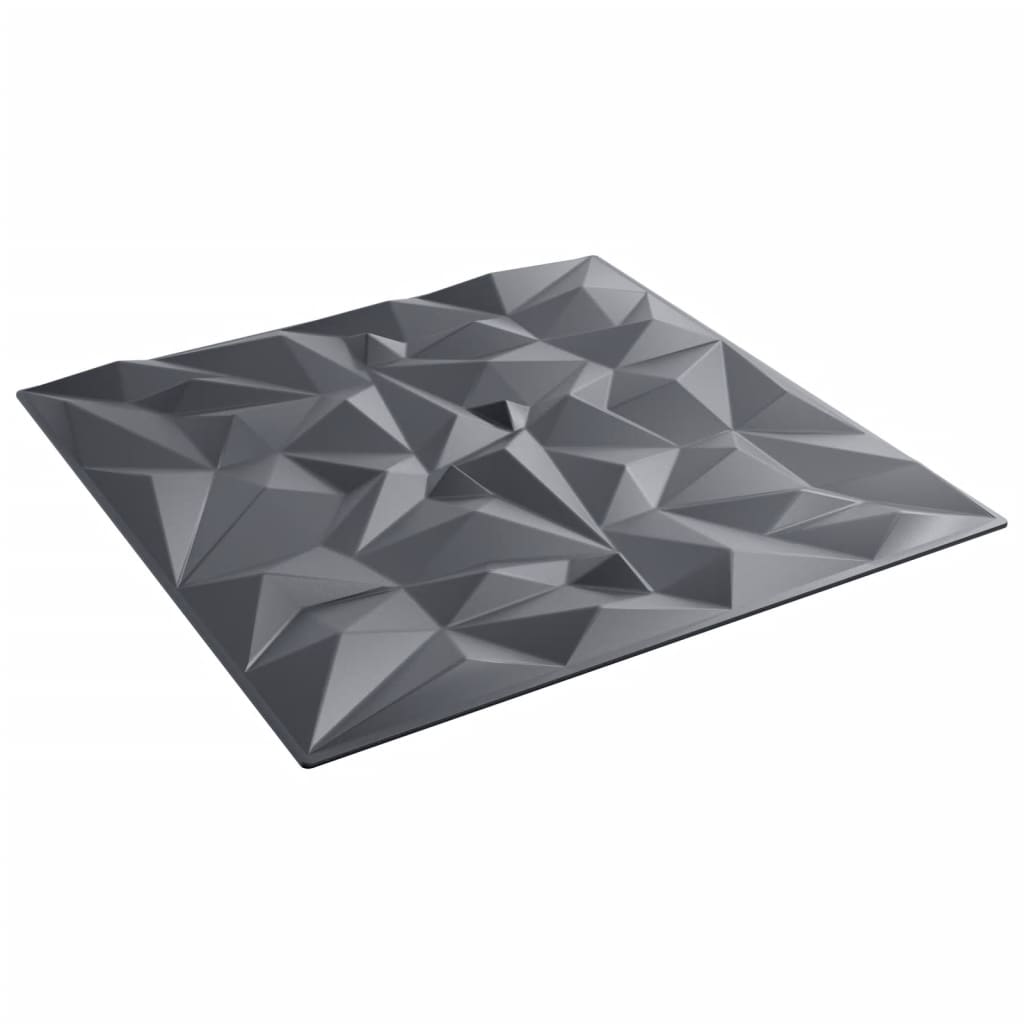 vidaXL Panneaux muraux 12 pcs gris 50x50 cm XPS 3 m² améthyste