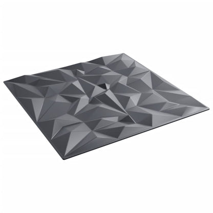 vidaXL Panneaux muraux 12 pcs gris 50x50 cm XPS 3 m² améthyste