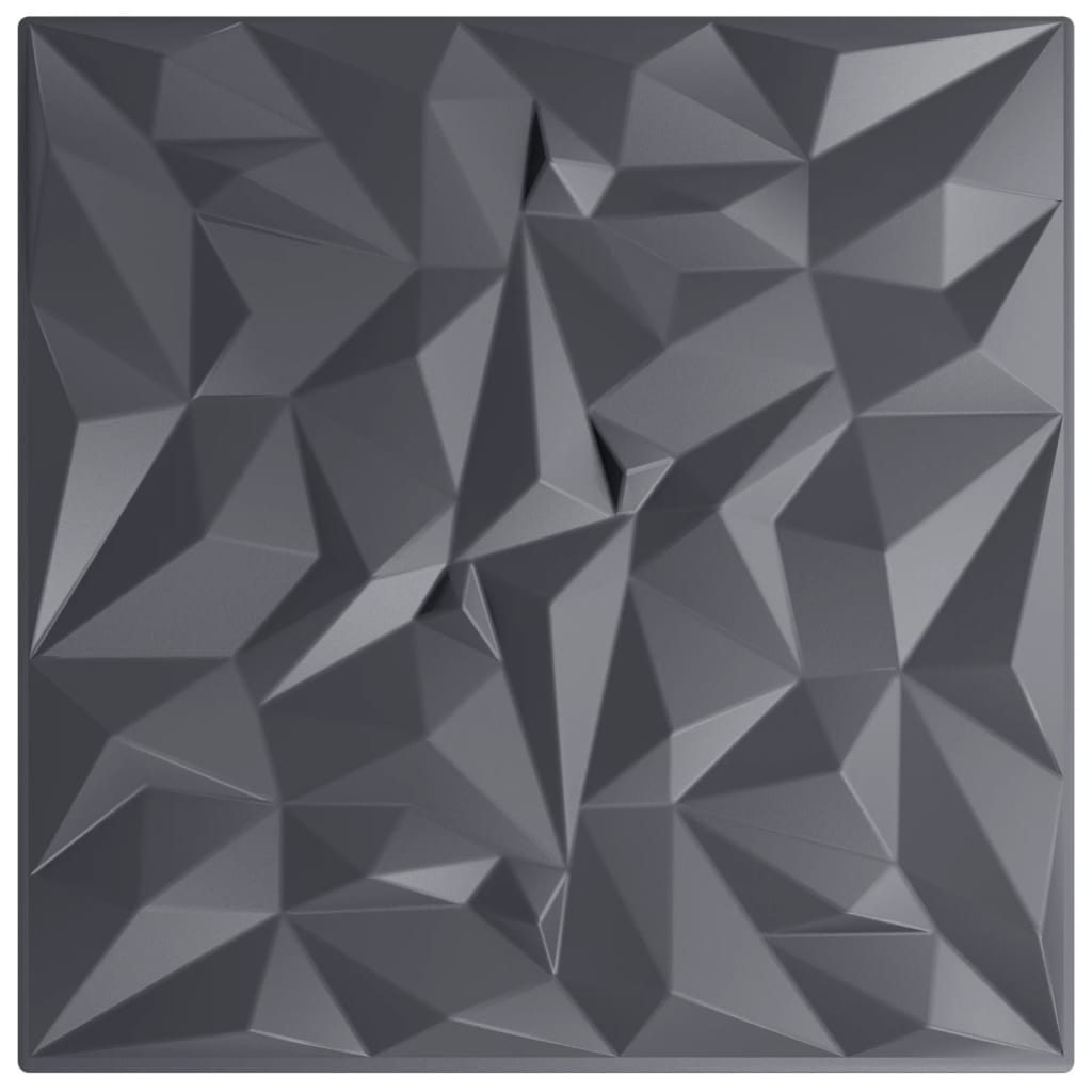 vidaXL Panneaux muraux 24 pcs gris 50x50 cm XPS 6 m² améthyste