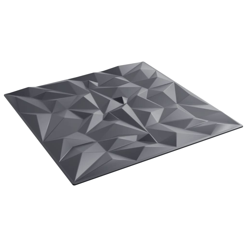vidaXL Panneaux muraux 24 pcs gris 50x50 cm XPS 6 m² améthyste
