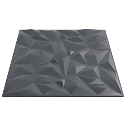 vidaXL Panneaux muraux 24 pcs gris 50x50 cm XPS 6 m² améthyste