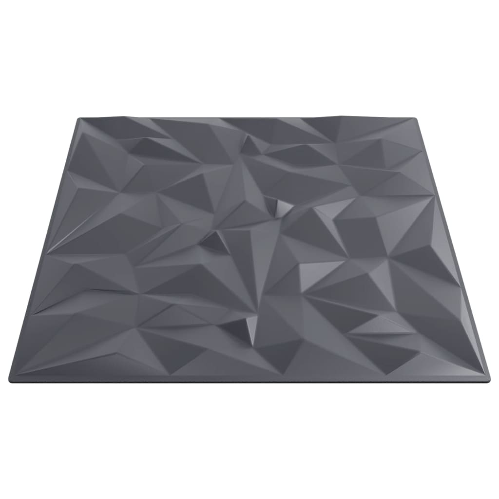 vidaXL Panneaux muraux 48 pcs gris 50x50 cm XPS 12 m² améthyste