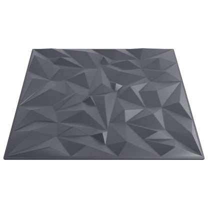 vidaXL Panneaux muraux 48 pcs gris 50x50 cm XPS 12 m² améthyste