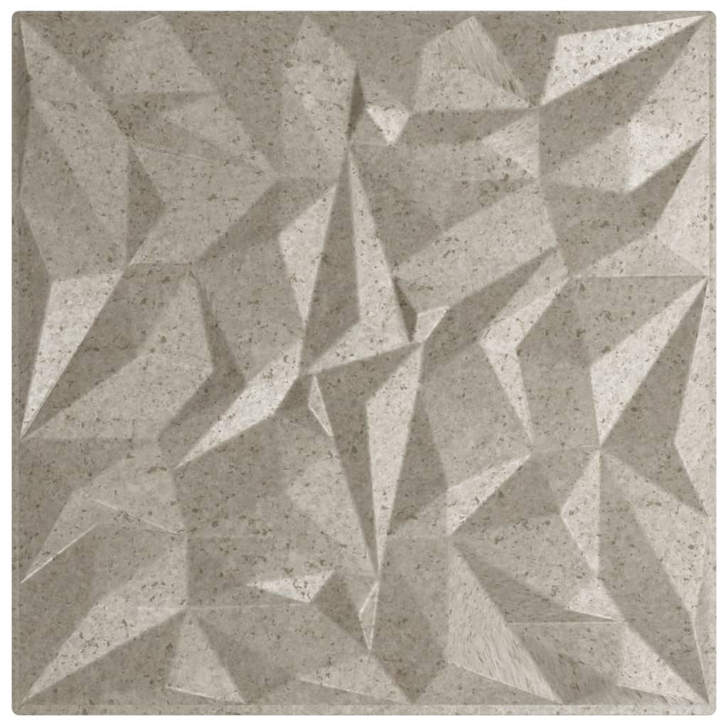 vidaXL Panneaux muraux 48 pcs béton 50x50 cm XPS 12 m² améthyste