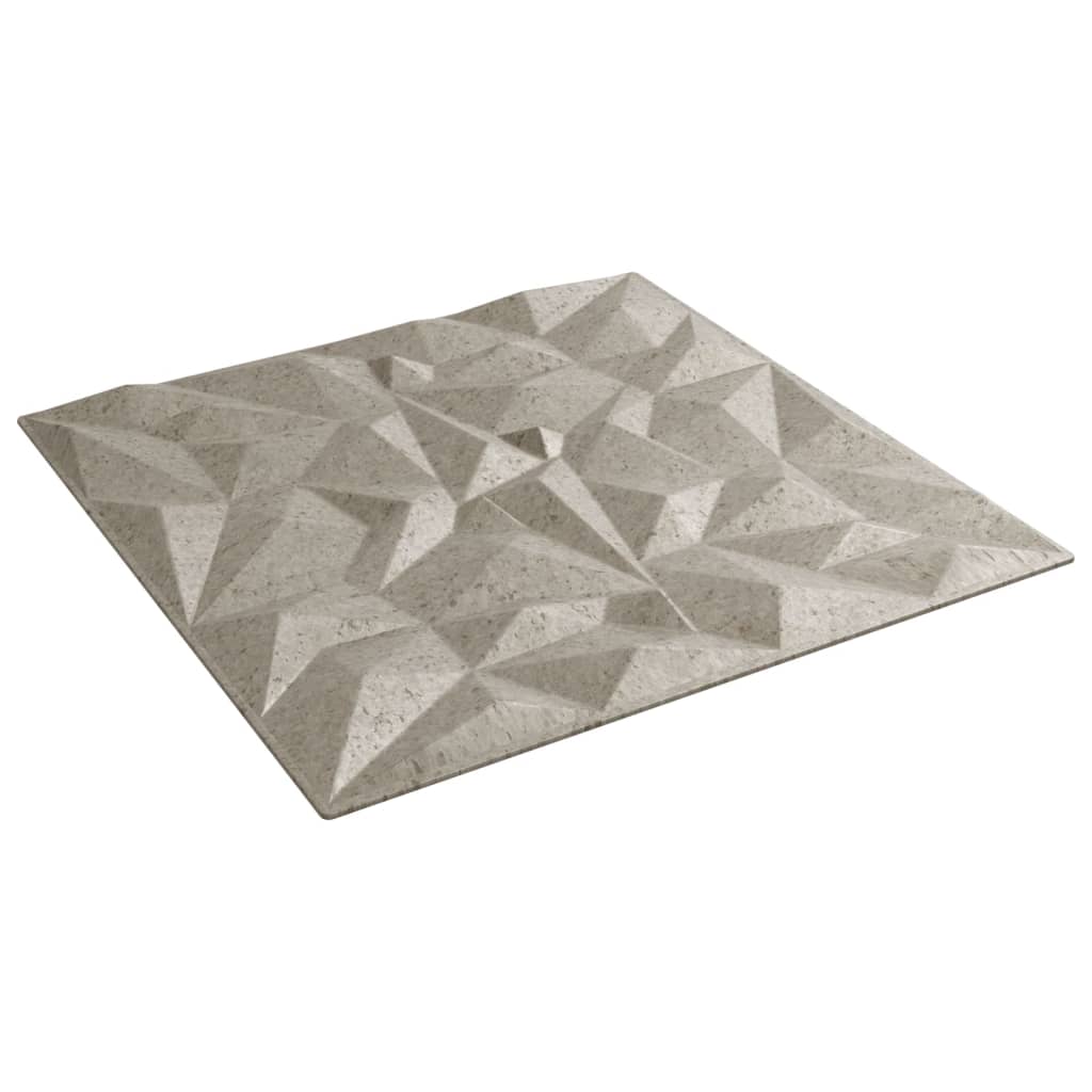 vidaXL Panneaux muraux 48 pcs béton 50x50 cm XPS 12 m² améthyste