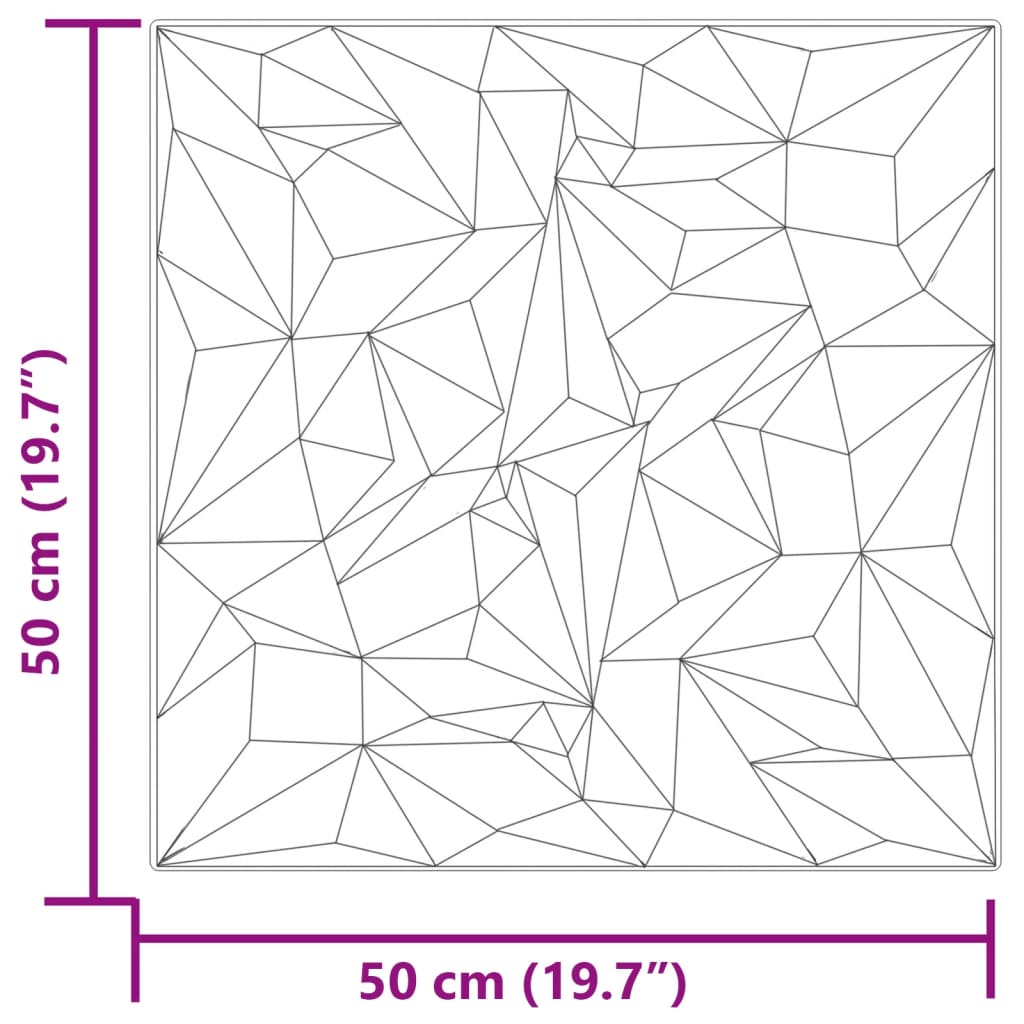 vidaXL Panneaux muraux 48 pcs béton 50x50 cm XPS 12 m² améthyste