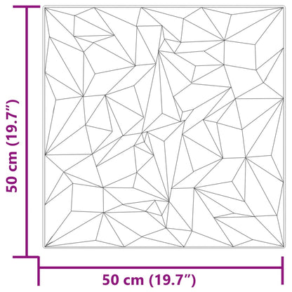 vidaXL Panneaux muraux 48 pcs béton 50x50 cm XPS 12 m² améthyste