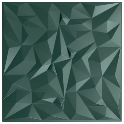 vidaXL Panneaux muraux 48 pcs vert 50x50 cm XPS 12 m² améthyste