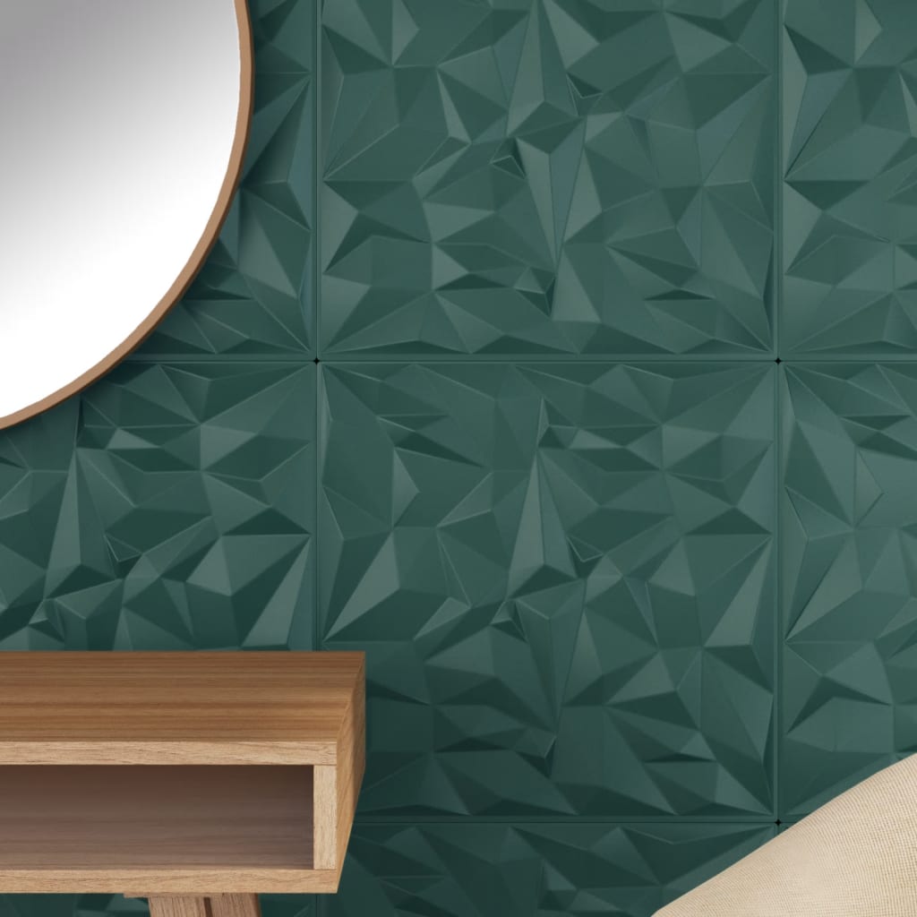 vidaXL Panneaux muraux 48 pcs vert 50x50 cm XPS 12 m² améthyste